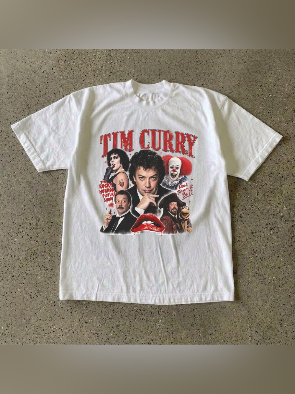 Tim Curry Shirt Retro Hollywood Fan Classic Movie Inspired Graphic T-Shirt